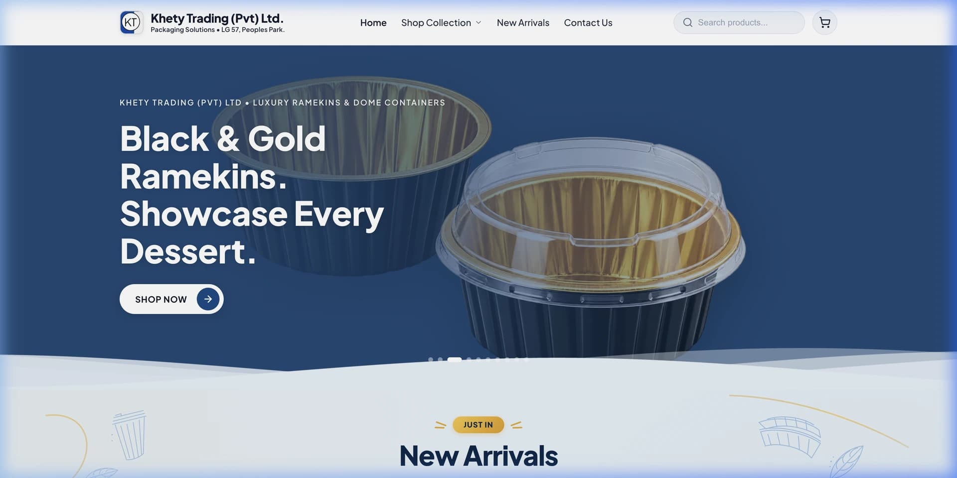 Screenshot of Khety Trading homepage